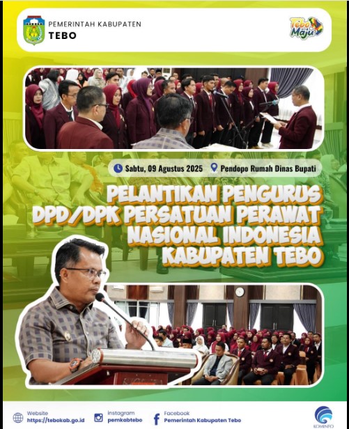 PELANTIKAN PENGURUS DPD/DPK PERSATUAN PERAWAT NASIONAL INDONESIA KABUPATEN TEBO